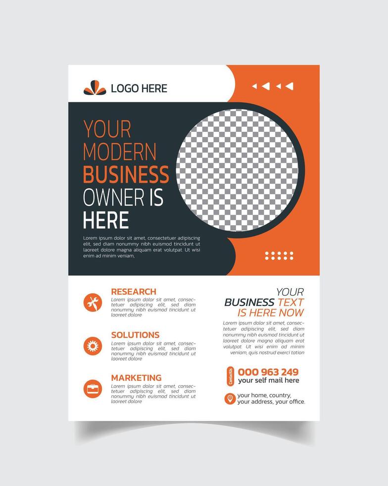 Creative Excellent Business Flyer and Trendy Business Leaflet Design Template vector