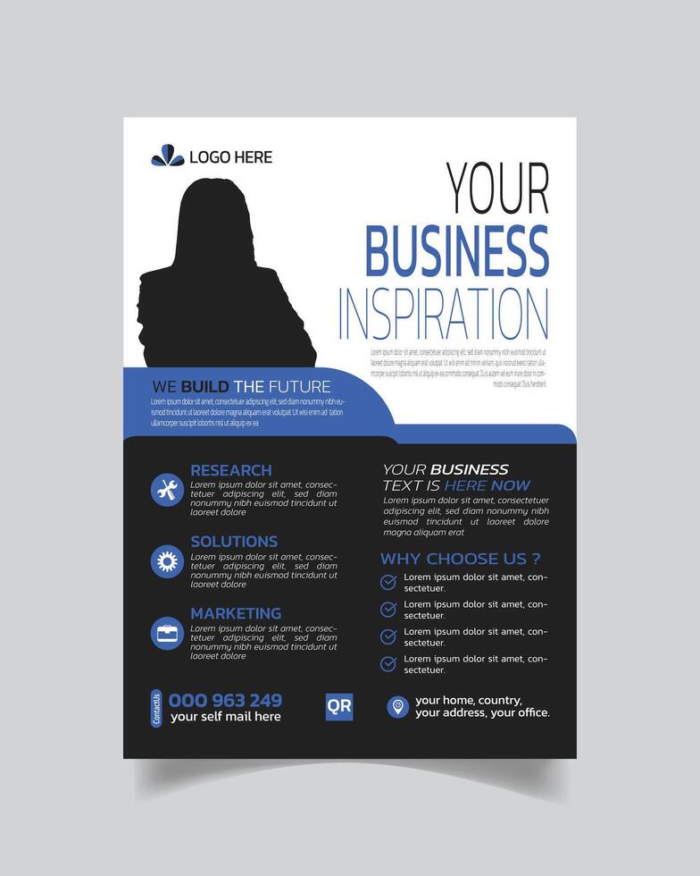 Modern Business Inspiration Flyer and Wonderful Creative Business Leaflet Design vector