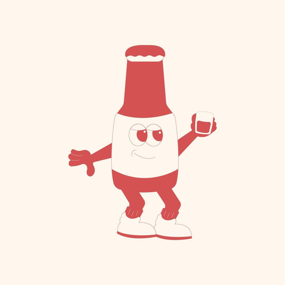cartoon retro fast food and drink, stickers groovy comic food vector characters vintage eating background with stickers quotes for menu cafe restaurant