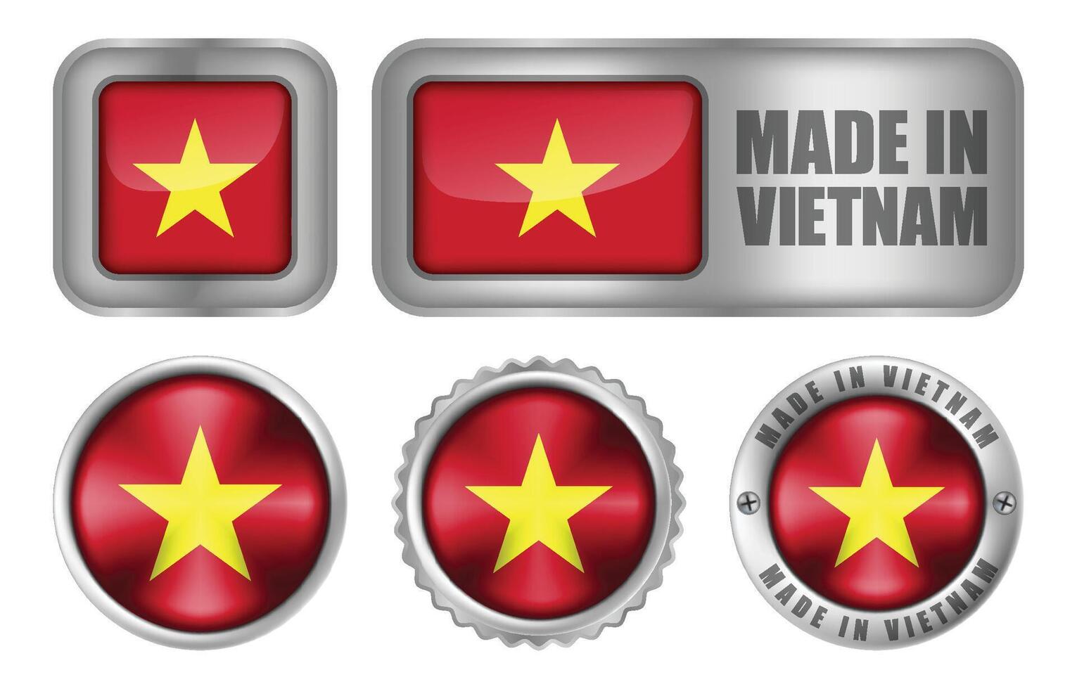 Made in Vietnam Seal Badge or Sticker Design illustration vector