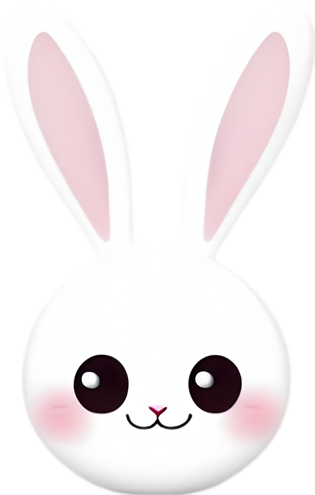 AI generated Close-up of a cute cartoon Rabbit Icon. png