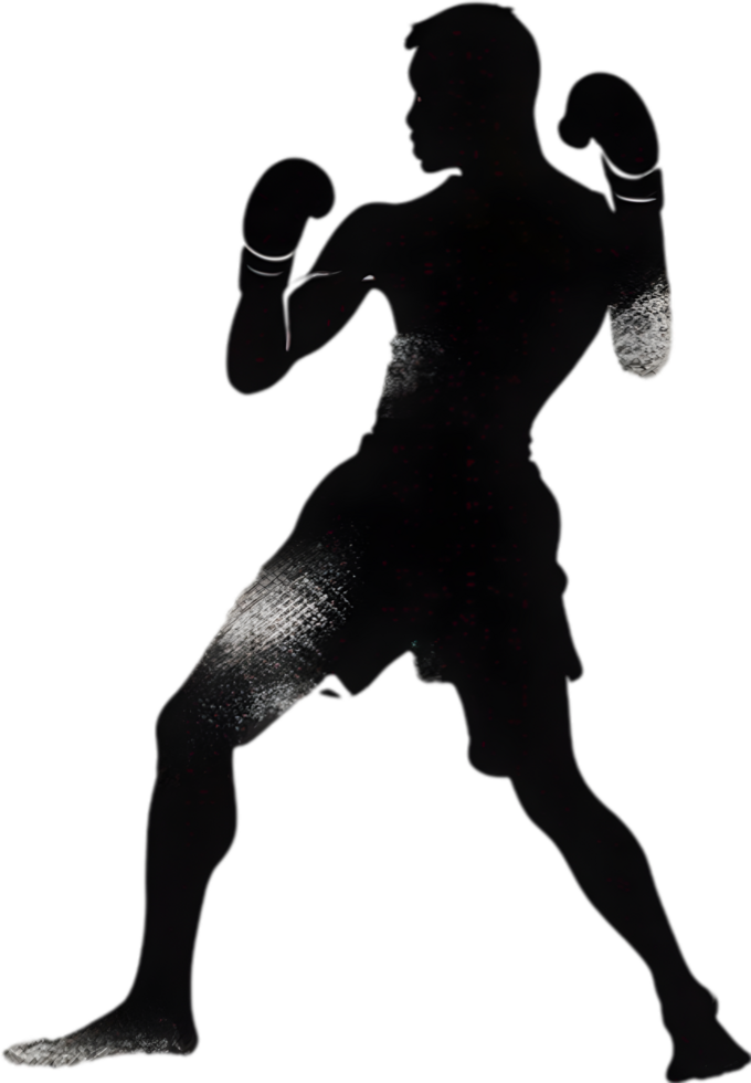 AI generated Japanese-style paintings of Muay Thai athletes. png