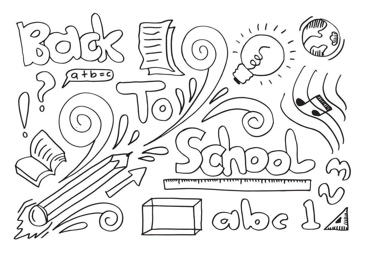 ilustración vectorial de regreso a la escuela. bueno para envolver papel y fondos de pantalla de sitios web. vector