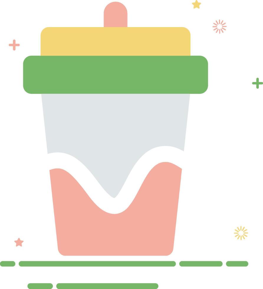 a cup with a lid and a straw in it vector