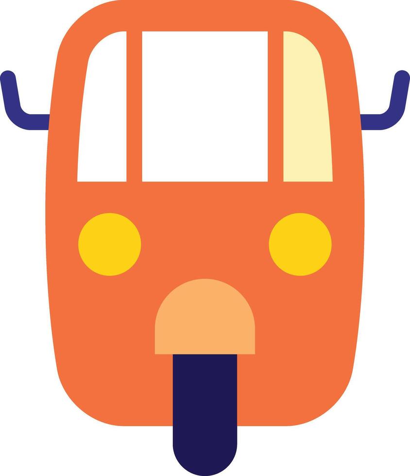 a small orange vehicle with a yellow handle vector