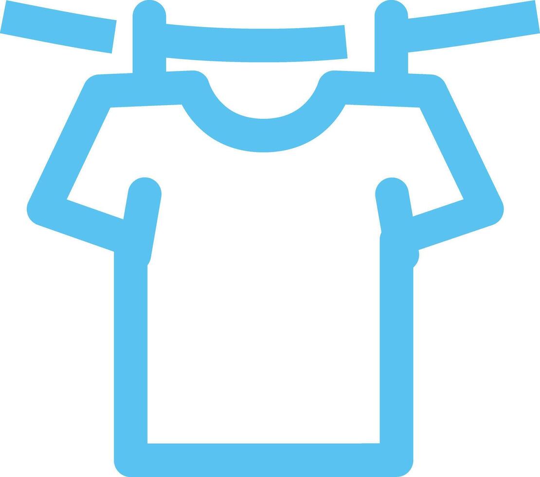 a shirt hanging on a clothesline vector