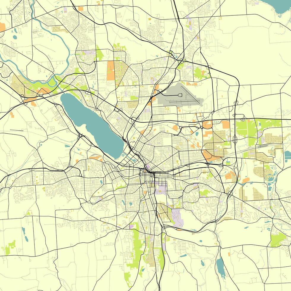 City map of Syracuse New York USA vector