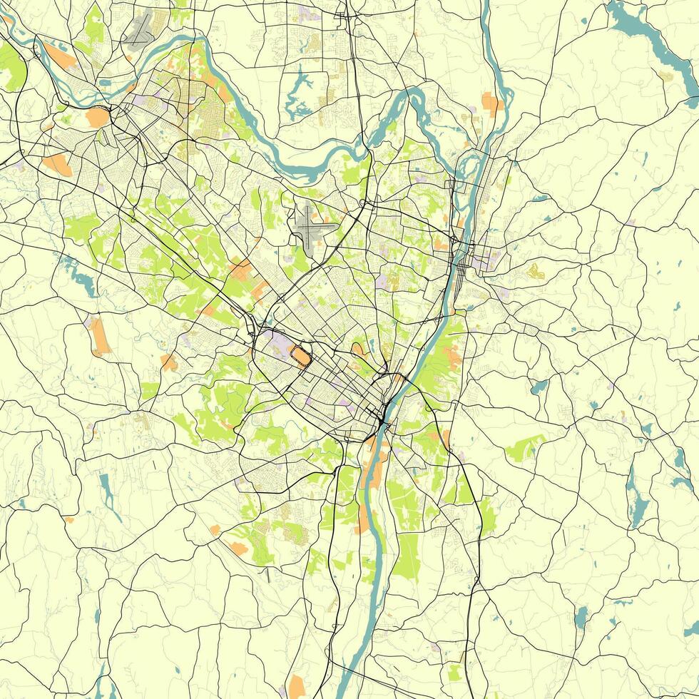 ciudad mapa de Albany nuevo York Estados Unidos vector