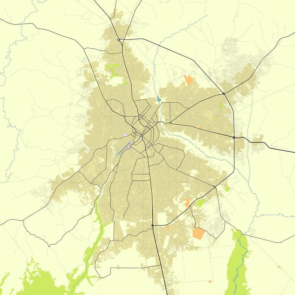 mapa de benin ciudad, edo, Nigeria vector