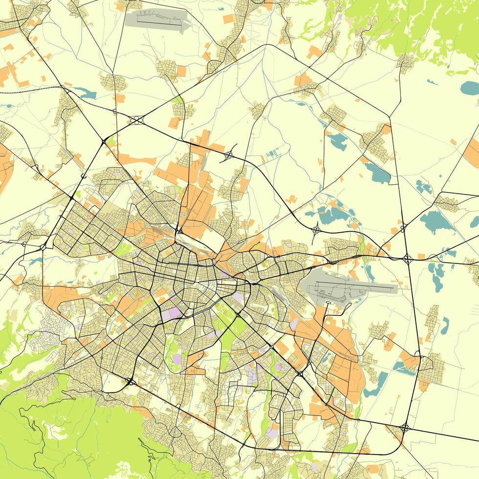 ciudad mapa de Sofía, Bulgaria vector