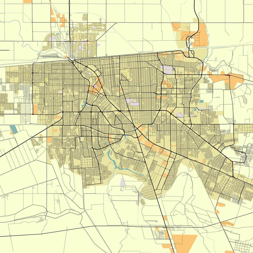 mapa de mexicali, baja California, mexico vector