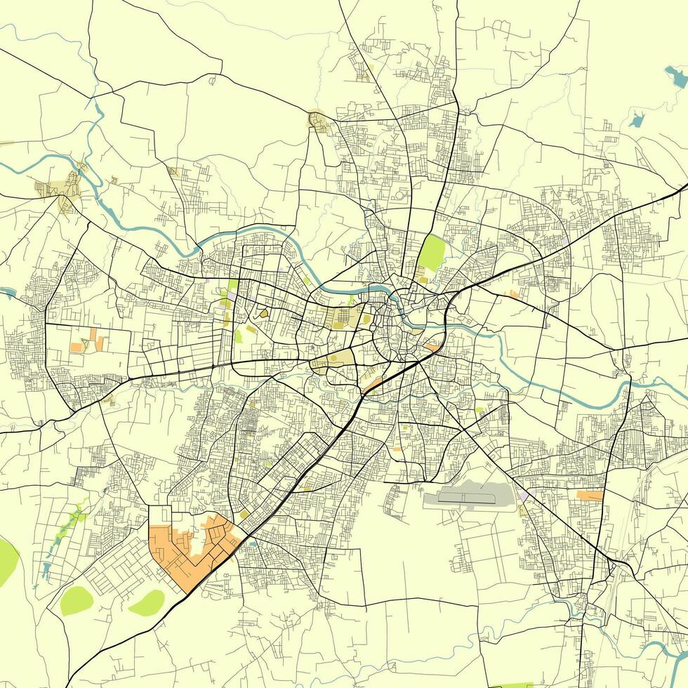 City map of Nashik Maharashtra India vector
