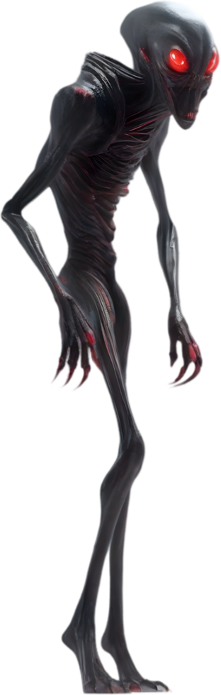 AI generated Close-up of a scary alien image. png