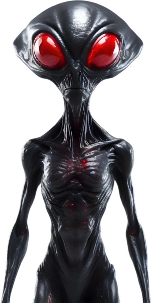 AI generated Close-up of a scary alien image. png