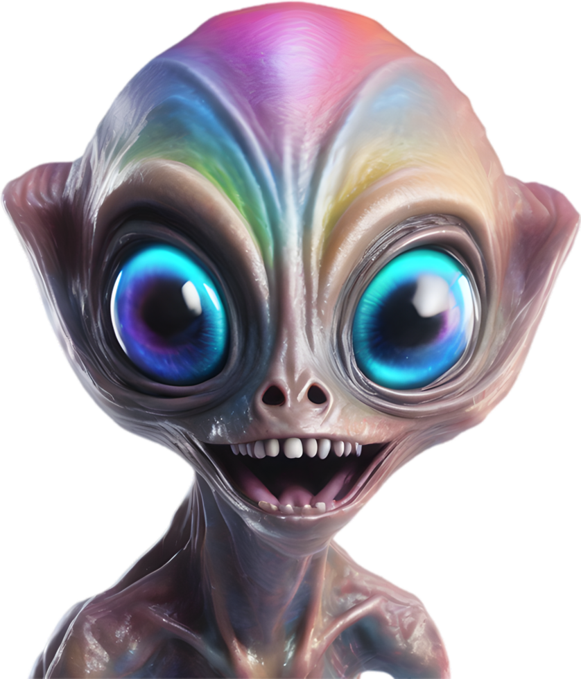 AI generated Close-up of a scary alien image. png