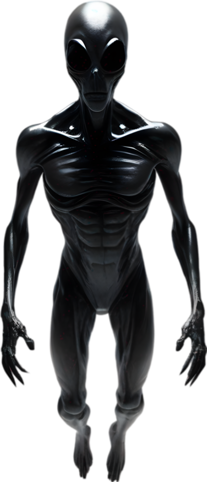 AI generated Close-up of a scary alien image. png