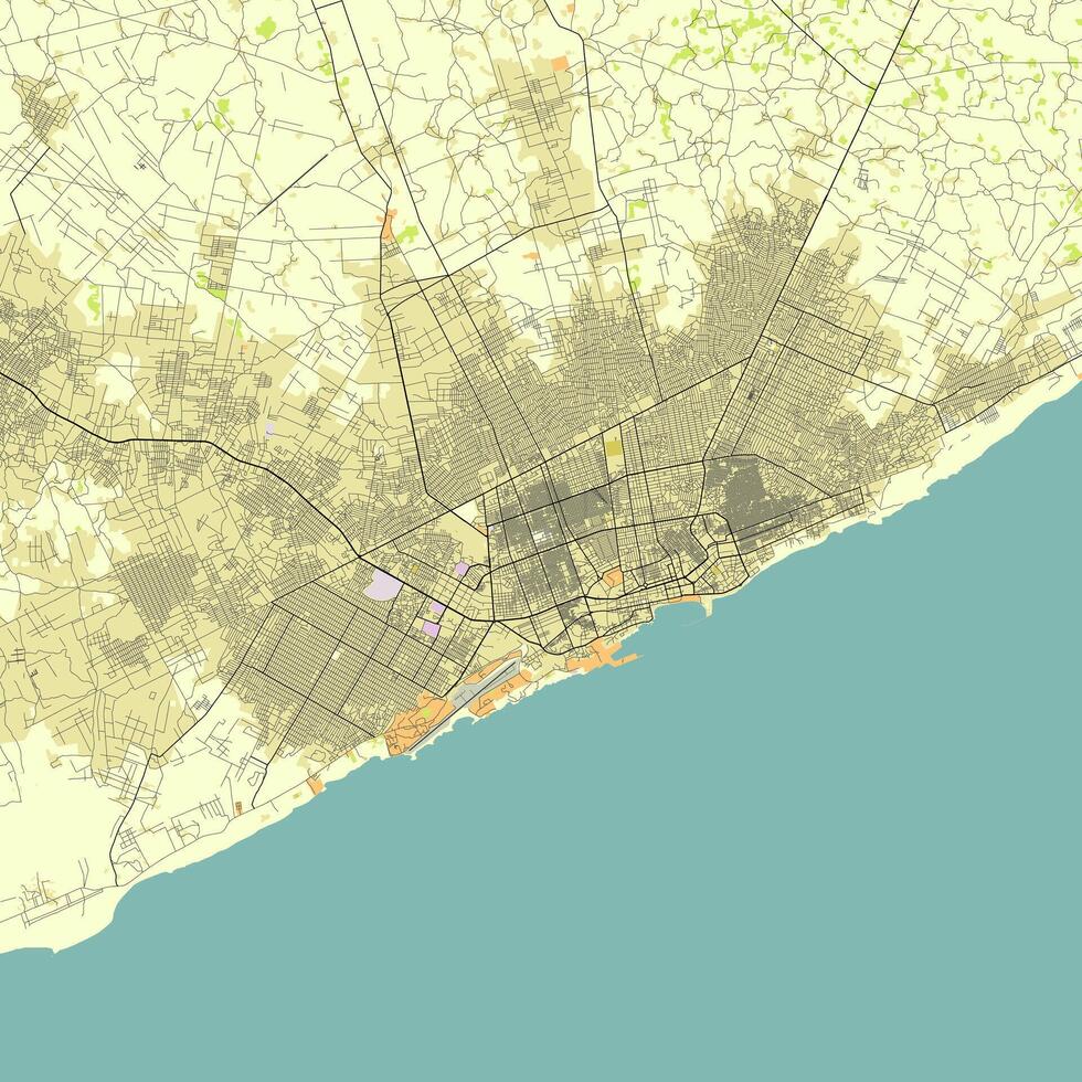 ciudad mapa de Mogadisio, Somalia vector