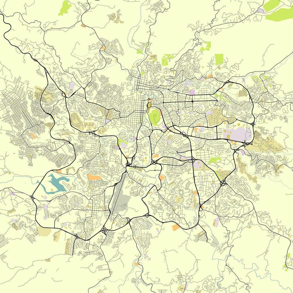 City map of Tegucigalpa Honduras vector
