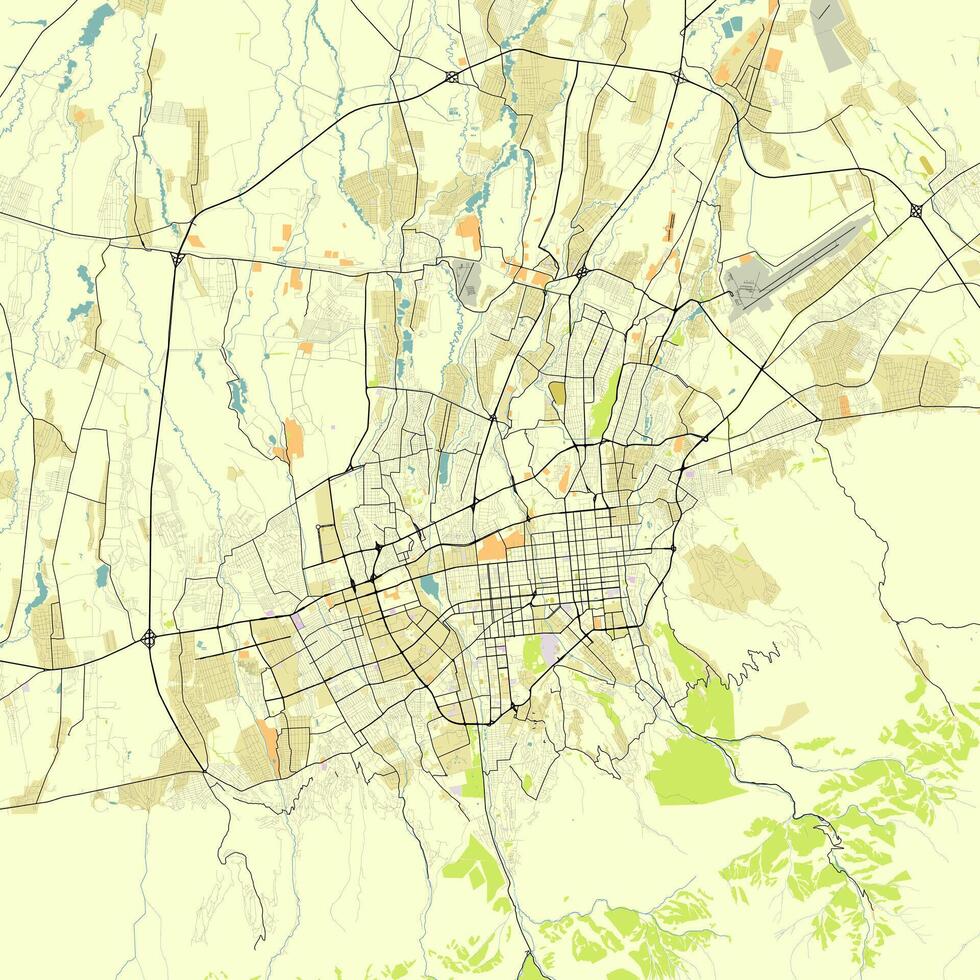 ciudad mapa de almaty Kazajstán vector