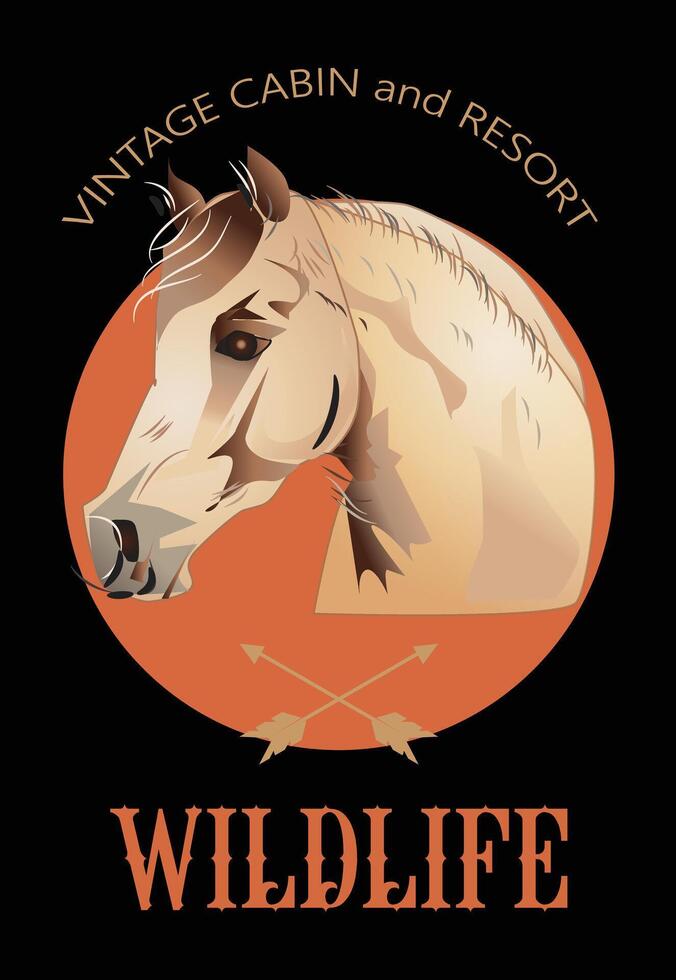 Horse Head Sign and Icon Vector Illustration