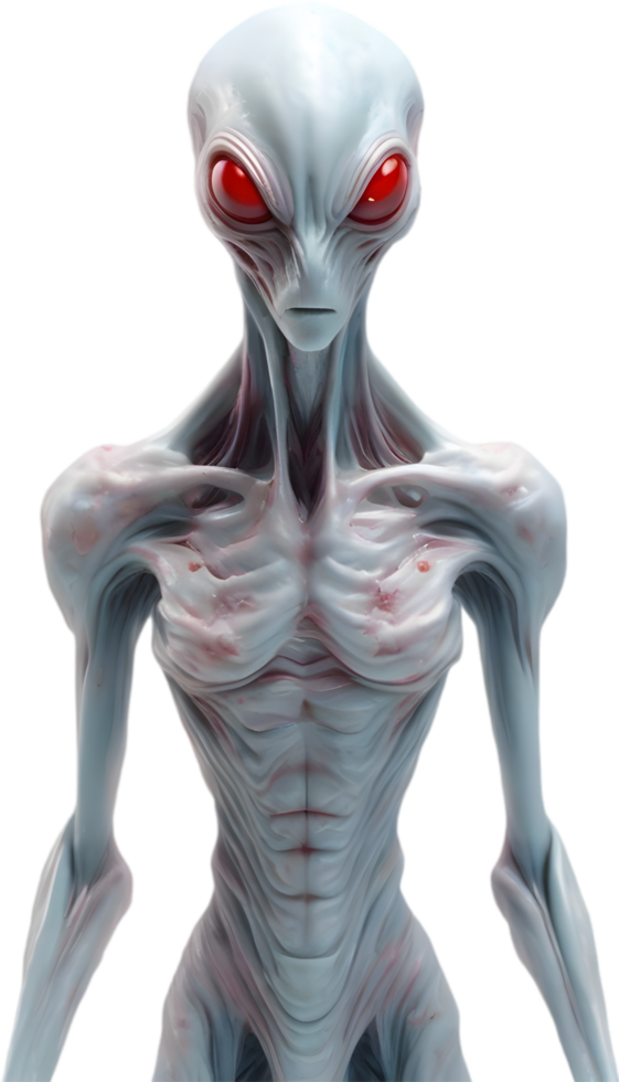 AI generated Close-up of a scary alien image. png