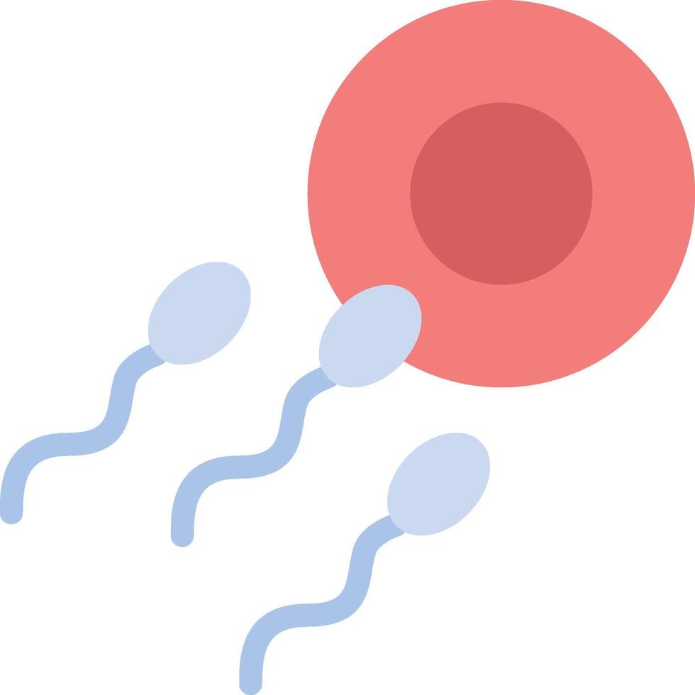an illustration of a sperm cell and two eggs vector