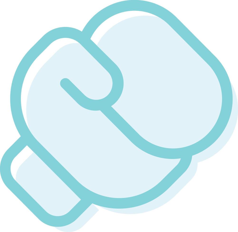 a blue boxing glove icon on a white background vector