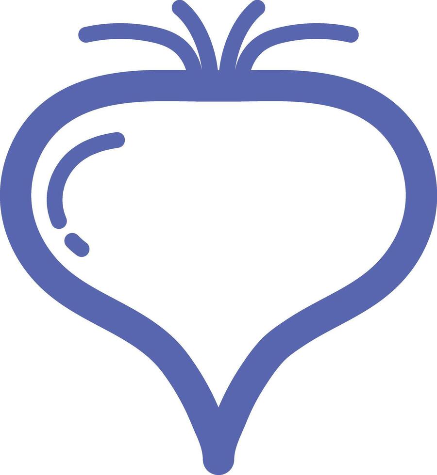 a heart shaped vegetable icon vector