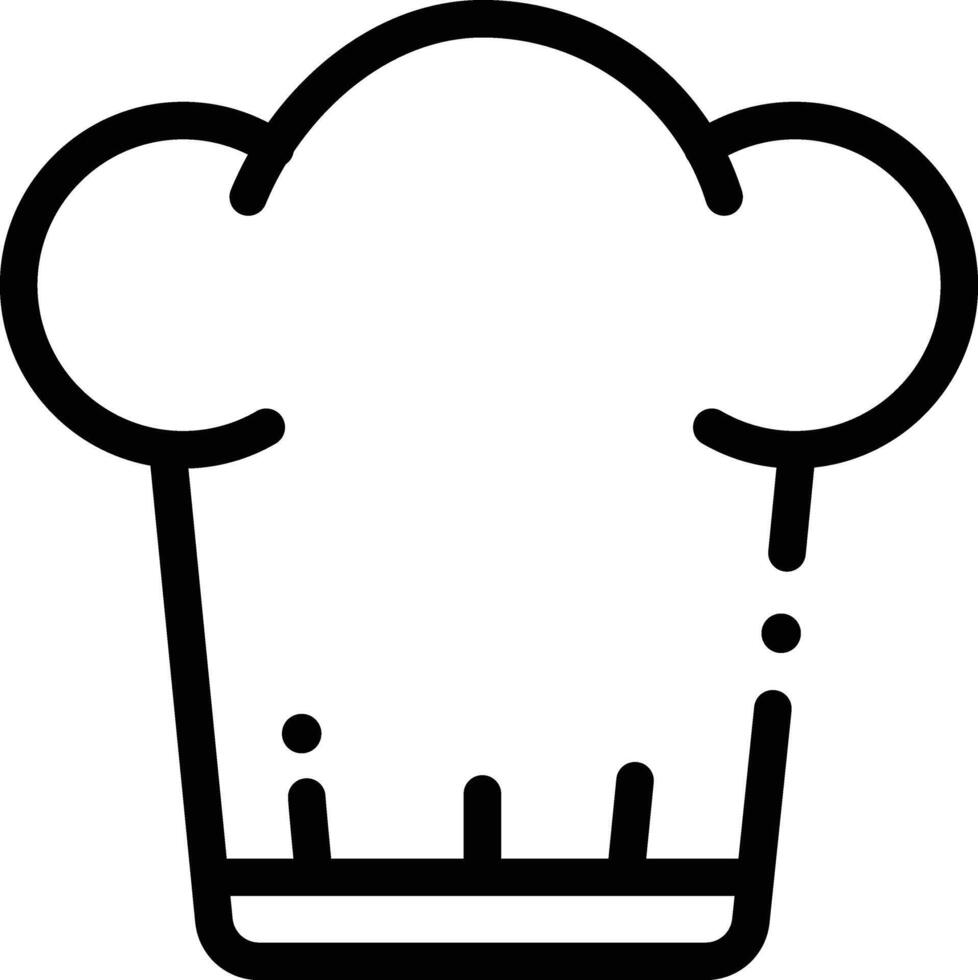 un cocinero sombrero icono en un blanco antecedentes vector