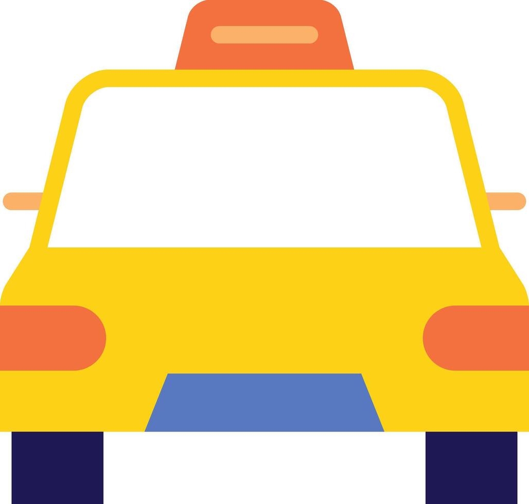 a yellow taxi cab on a white background vector