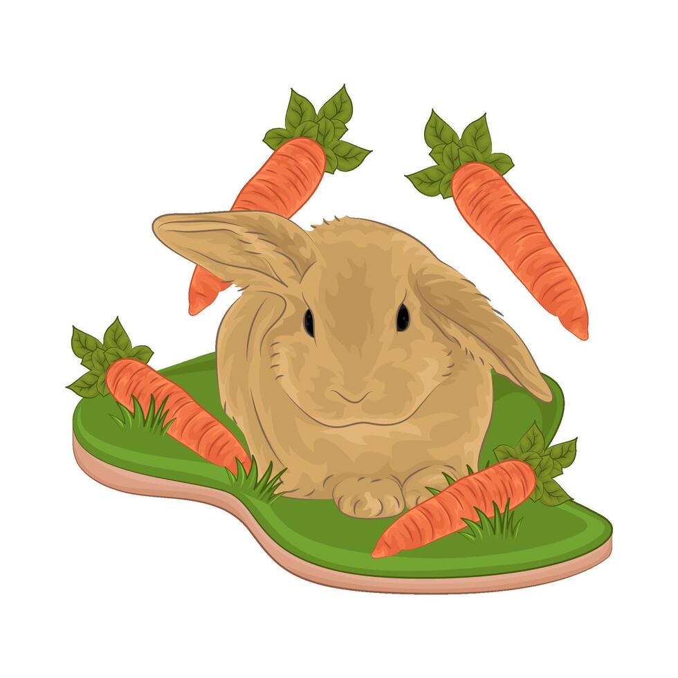 Illustration of rabbit vector