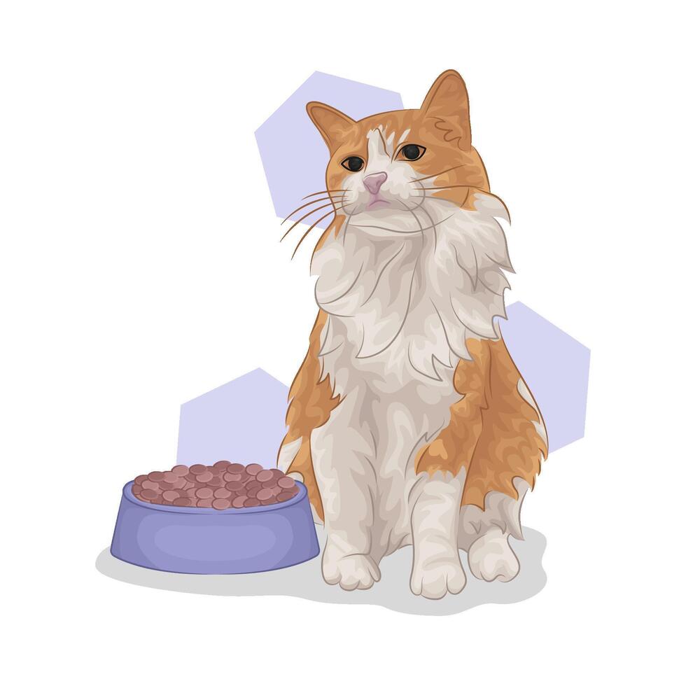 Illustration of sitting cat vector
