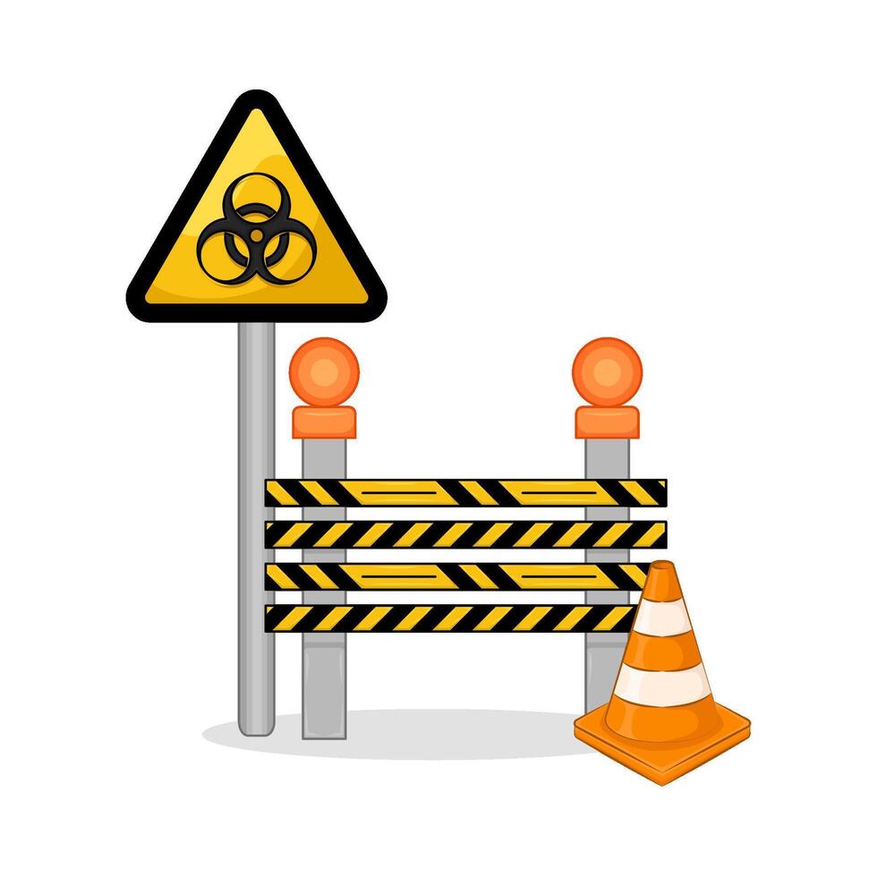 Illustration of danger line vector