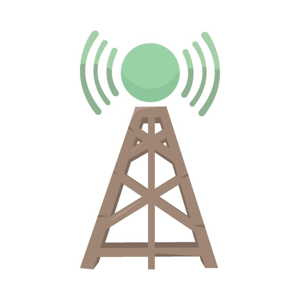 Illustration of antenna tower vector