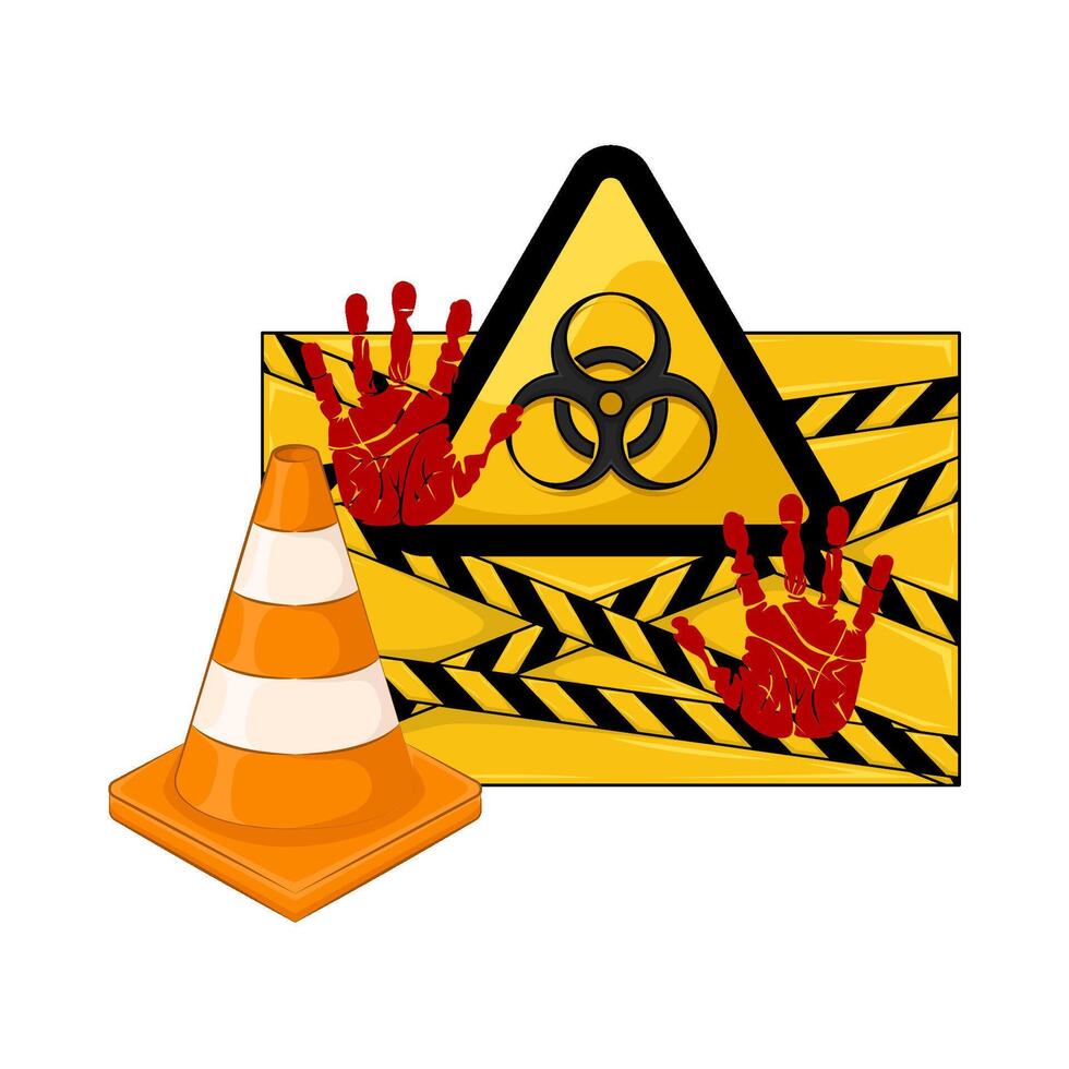 Illustration of danger line vector