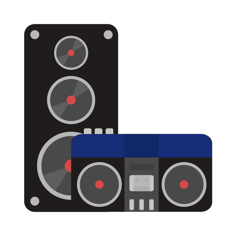 ilustración de boombox vector