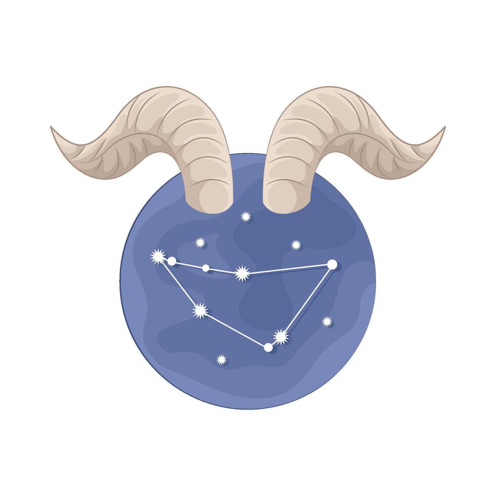 Illustration of Capricorn constellation vector