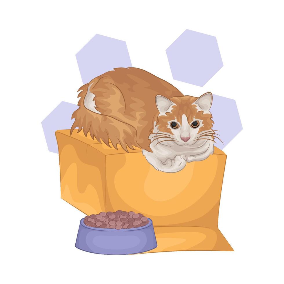 ilustración de gato vector
