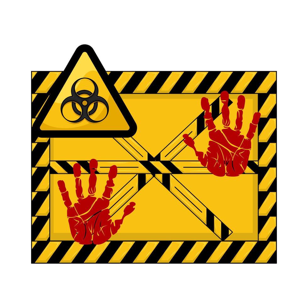 Illustration of danger line vector