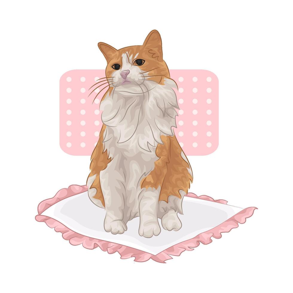 Illustration of sitting cat vector