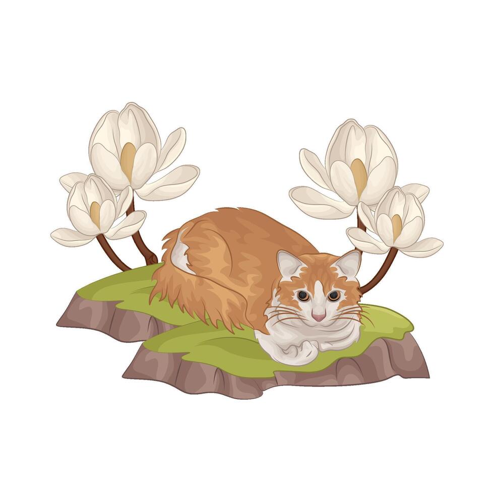 ilustración de gato vector