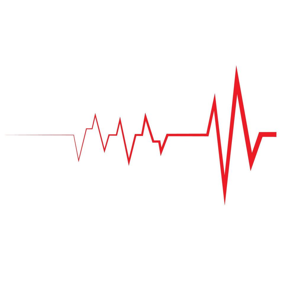 Heart beat pulse logo vector