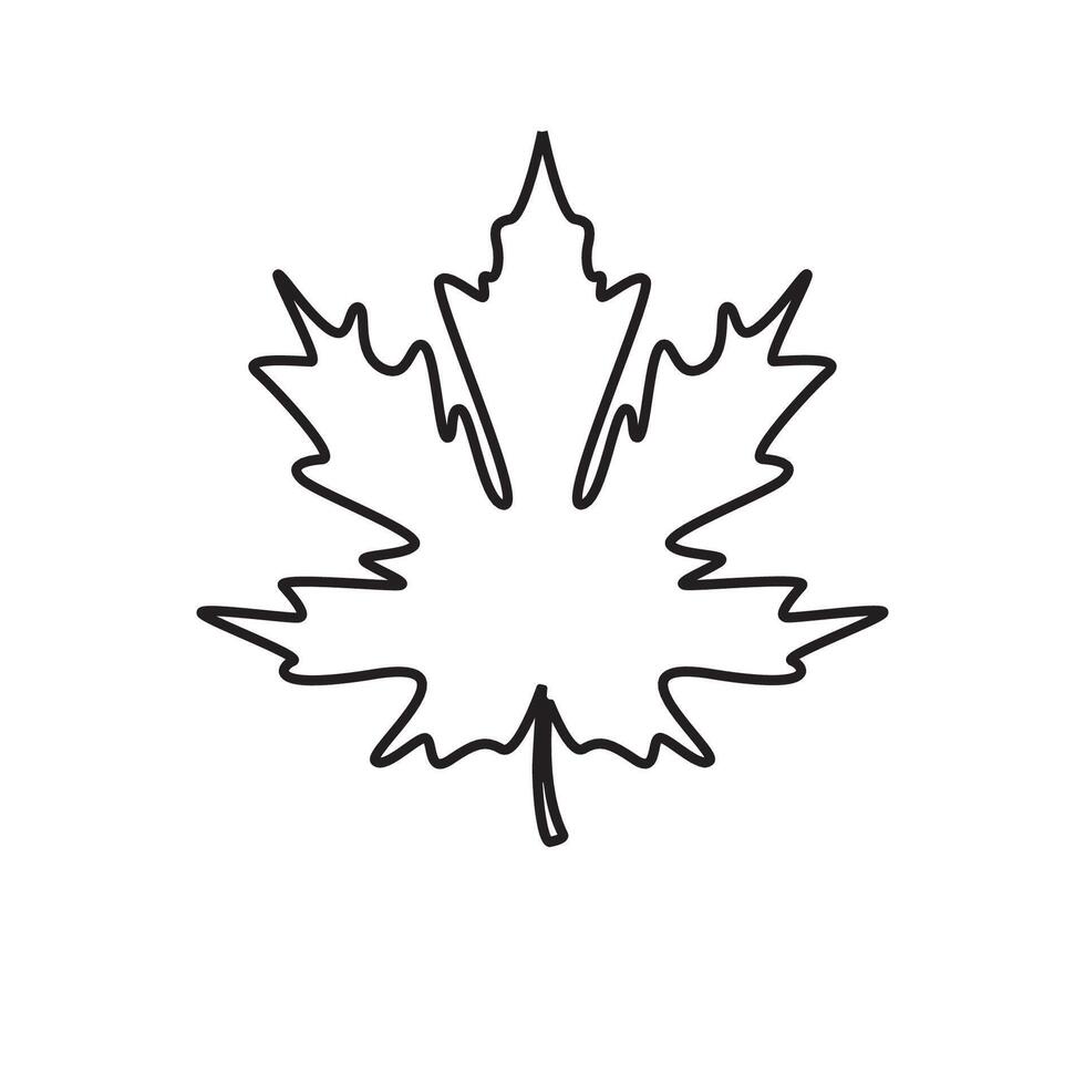 Autumn Maple leaf vector illustration design template