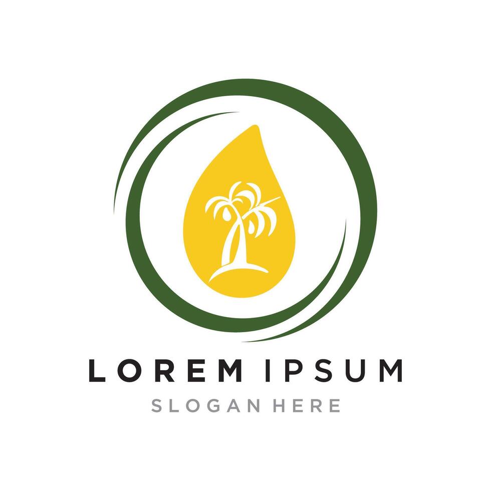 Palm Oil logo template vector