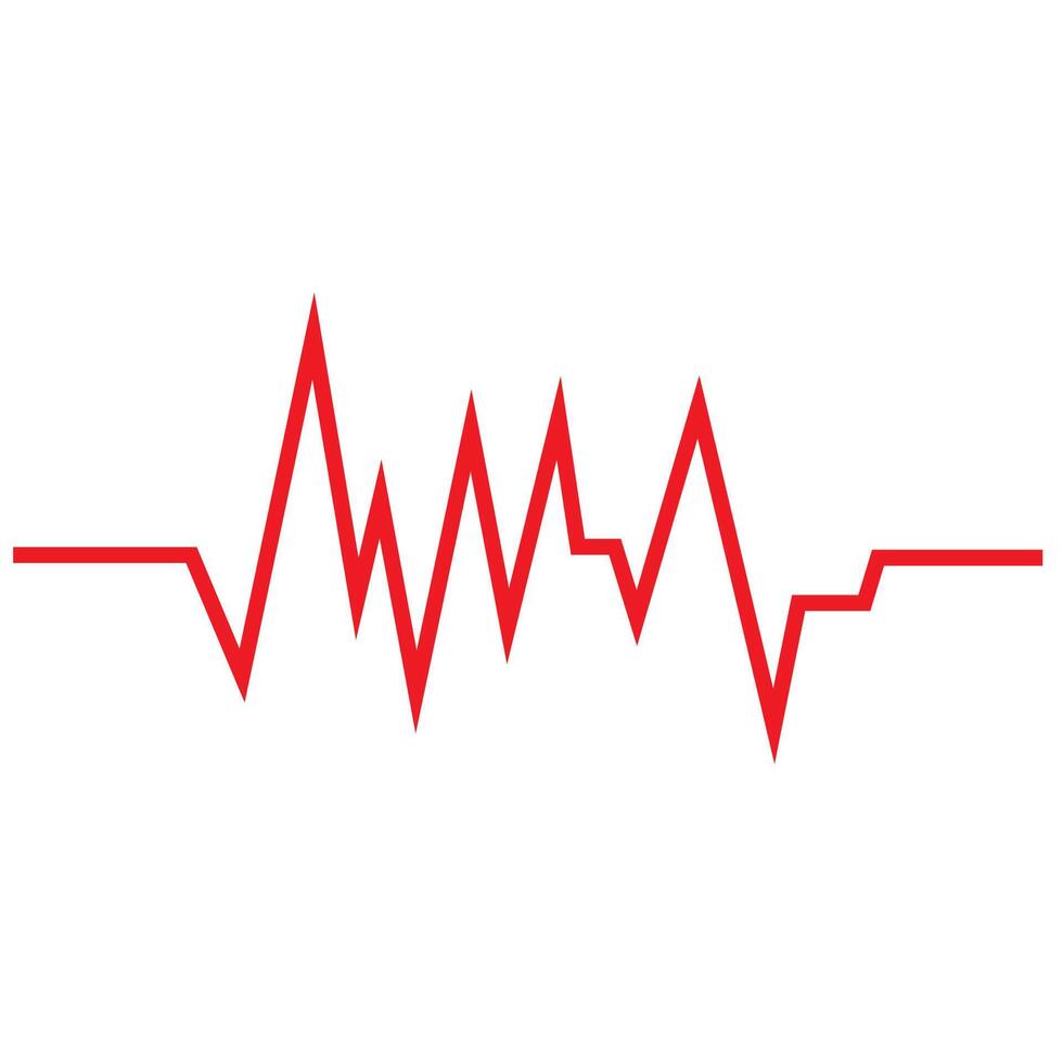 Heart beat pulse logo vector