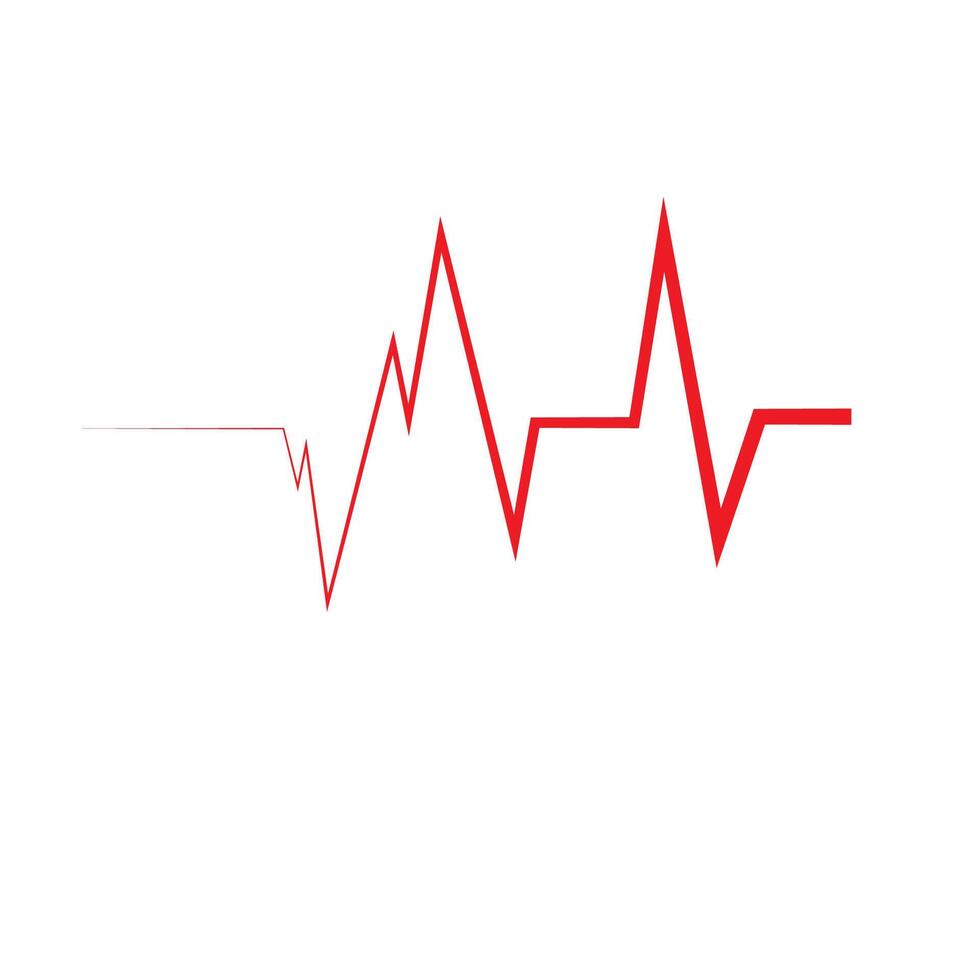 Heart beat pulse logo vector