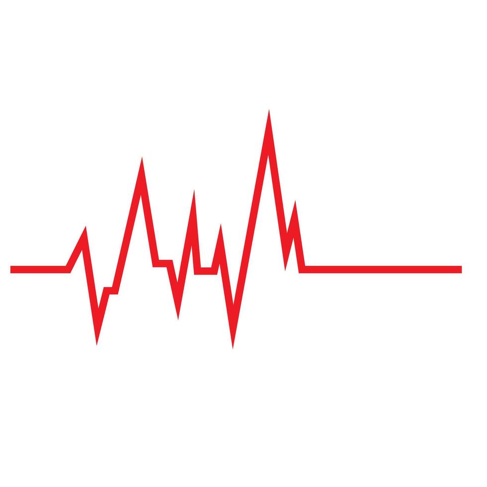 Heart beat pulse logo vector