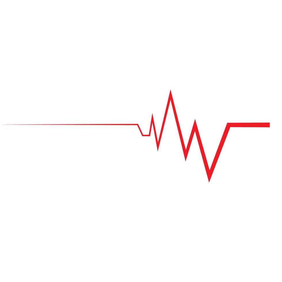 Heart beat pulse logo vector