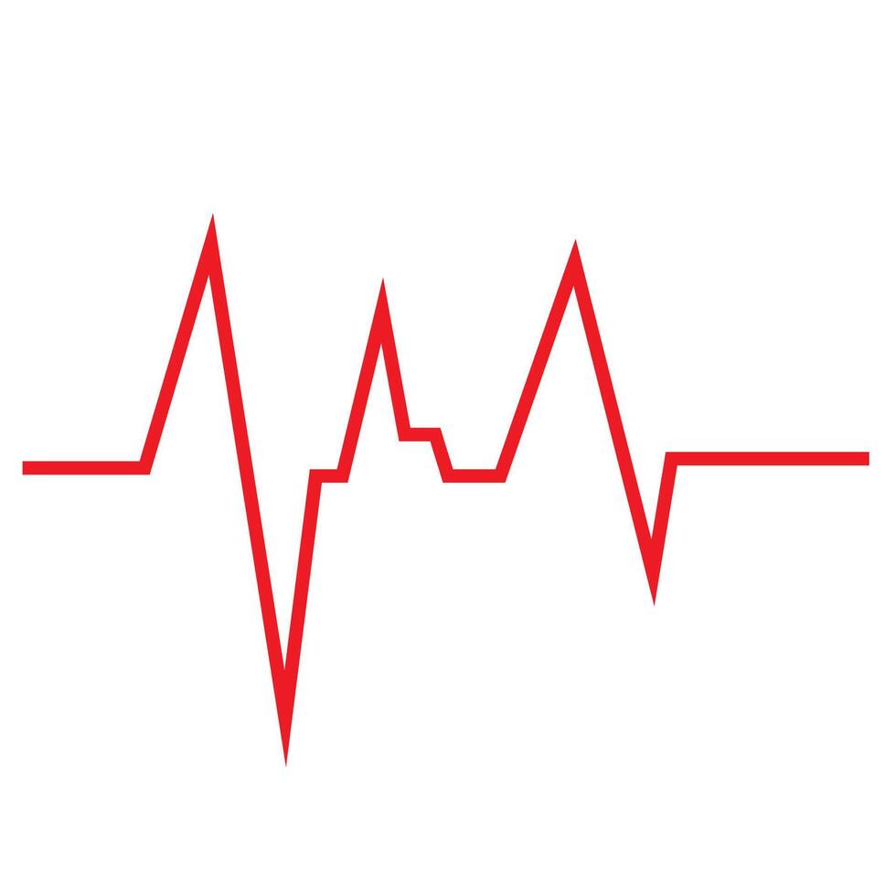 Heart beat pulse logo vector