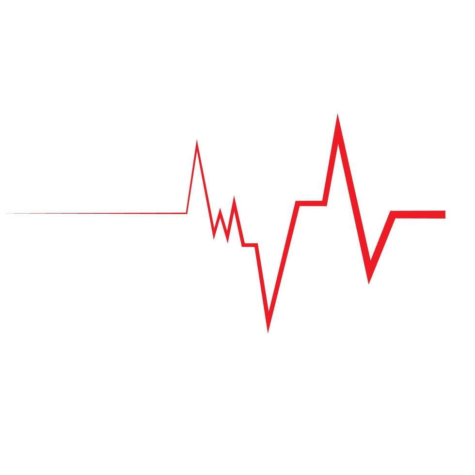 Heart beat pulse logo vector
